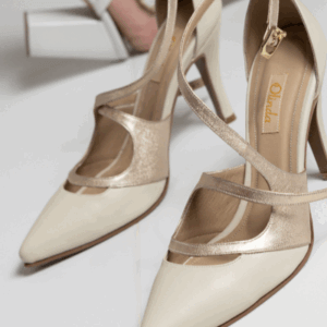 STILETTO CLOUD CREMA C/ DORADO