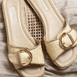 ZAPATILLA DE KARANDAY C/ CUERO DORADO