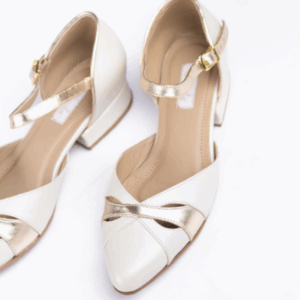 STILETTO HUESO C/ DORADO