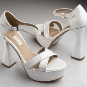 SANDALIA BLANCO NACARADO C/ PLATAFORMA