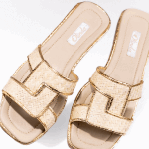 ZAPATILLA DE KARANDAY C/ CUERO DORADO